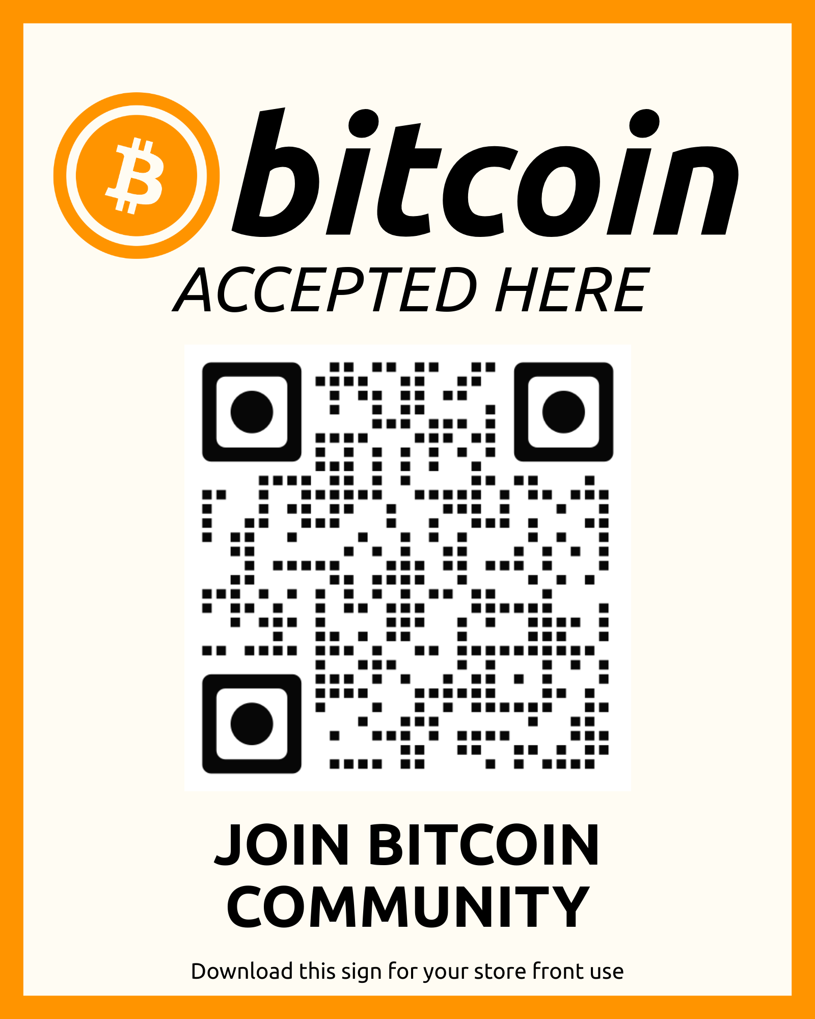 Join Bitcoin Community QR Code